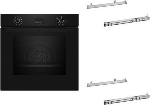 Neff Einbaubackofen BMK120KP in Schwarz mit 71 l Volumen, Pizza-Stufe, schnellem Vorheizen und pyrolytischer Selbstreinigung - Bild 1