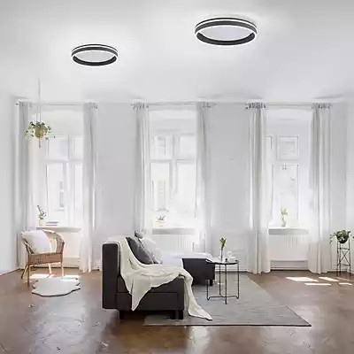 Paul Neuhaus Q-Vito LED-Deckenleuchte in Anthrazit mit Fernbedienung und Smart Home Steuerung, Durchmesser: 40 cm - Bild 2
