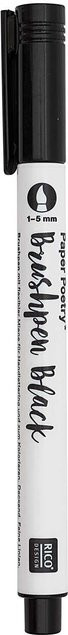 Rico Design Paper Poetry Brushpen in Schwarz mit 1-5mm Strichstärke - Bild 1