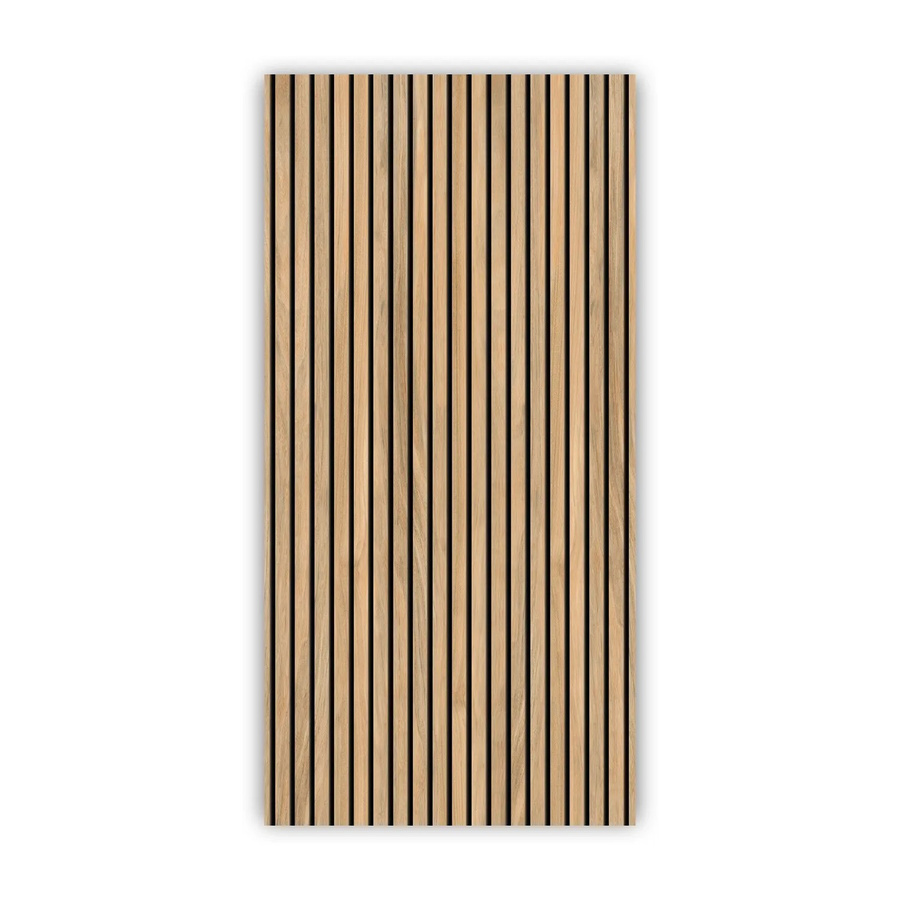 Walllux Duschrückwand Eiche Streifen in Alu-Verbund, Braun, B/H: 125 x 255 cm, Dicke: 3 mm - Bild 2