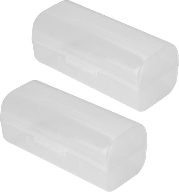 DIYelecs 2er Set 26650 Batterie Aufbewahrungsboxen in Transparent, Wasserdichte Batteriehüllen zum Schutz deiner Batterien - Bild 1