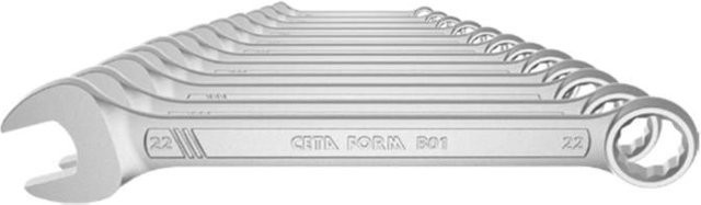 CETAFORM 12er Set gemischte Gabelschlüssel-Ringschlüssel in Silber - Bild 1