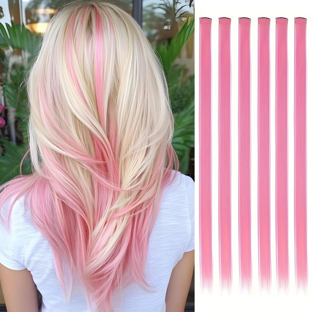 Plain Abode Clip-Extensions, 6 Stück, 24 Zoll, schwarz, synthetisch, Damen und Kinder - Bild 1