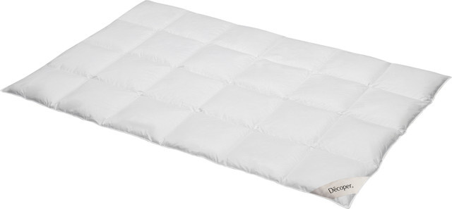 Decoper Bettdecke mit 100% Gänsedaunen-Füllung und Baumwollbezug, Weiß, B/L: 155 x 220 cm - Bild 1