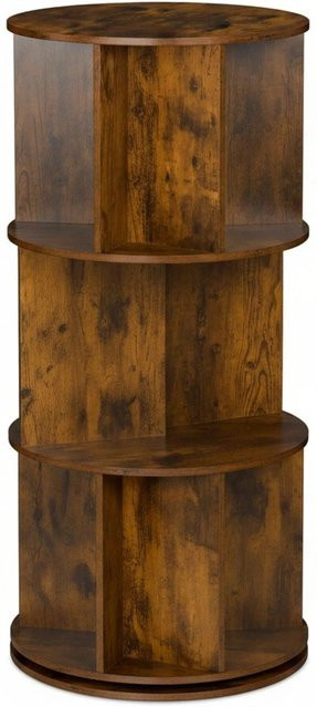 Relaxdays Bücherregal in Braun aus Holzwerkstoff und Stahl im Industrial-Design, Höhe: 104 cm, Tiefe: 50 cm - Bild 1