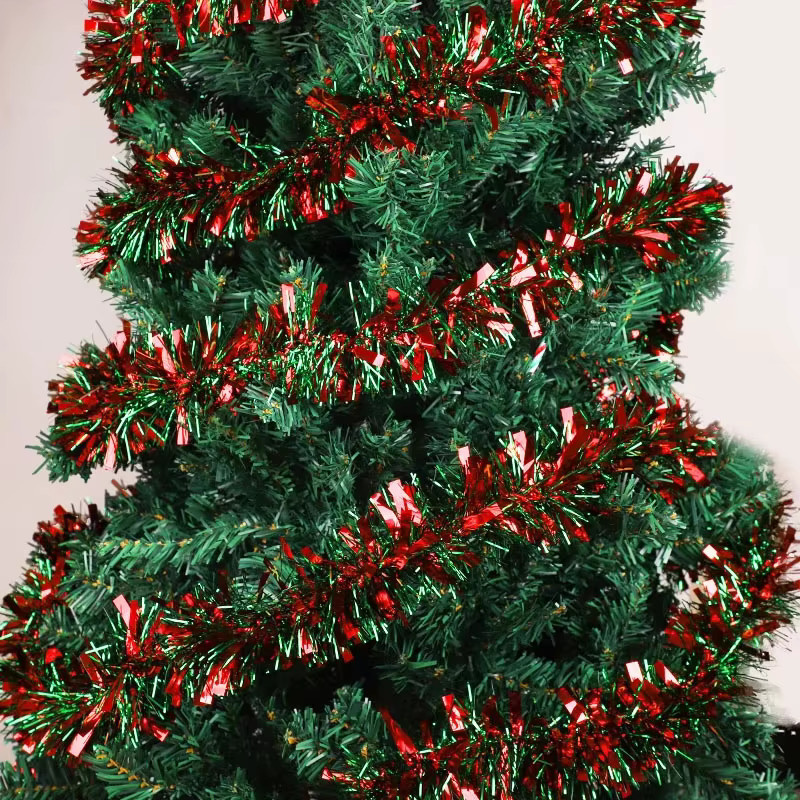 Uflower Weihnachtsband Girlande in Rot und Grün für deine Weihnachtsbaum- und Partydekoration - Bild 6