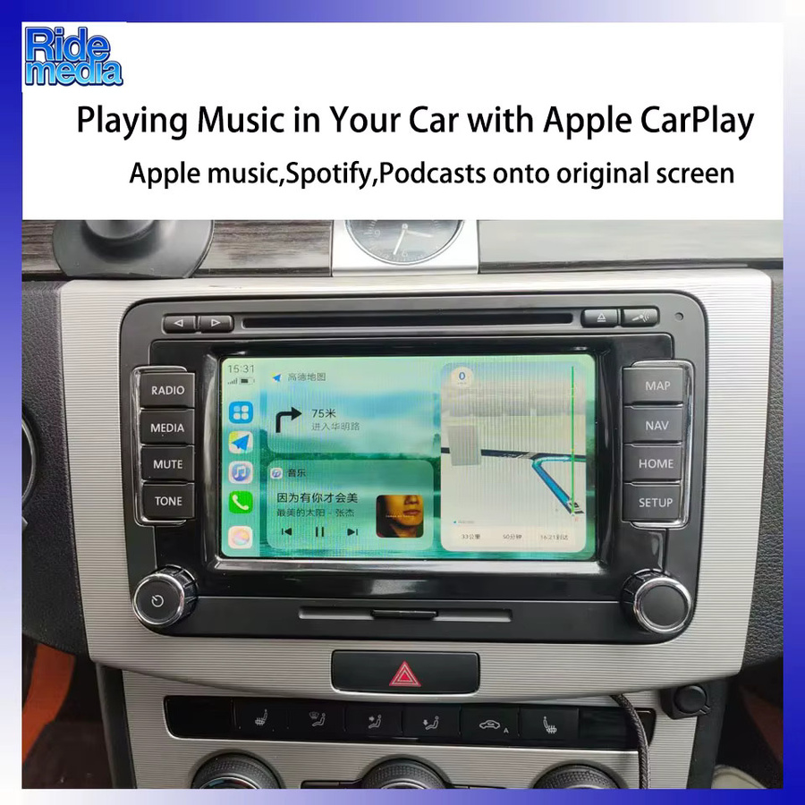 RideMedia Android-Modul für VW Phaeton Touran CC Passat mit CarPlay, Airplay, Siri, GPS und Bluetooth in Schwarz - Bild 2