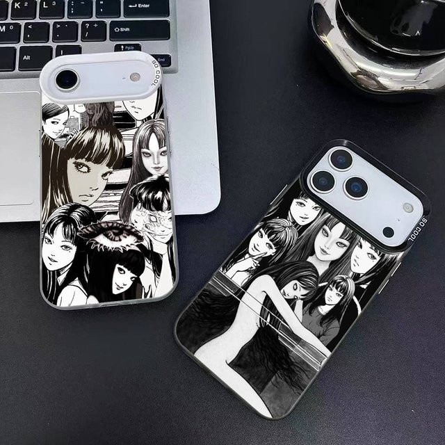 Handyhülle im Junji Ito Tomie Thriller Design für iPhone 11 bis iPhone 17 Air Pro Max, bunt, rutschfest und anti-fingerabdruck-schützend - Bild 1