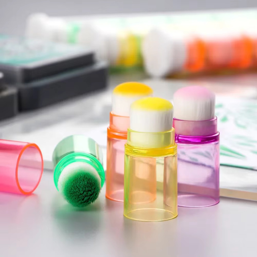 8-teiliges Set bunte Mini-Mixer-Pinsel aus weichen Borsten zum Stapeln für Malerei, Zeichnung und Kartenherstellung, Mehrfarbig - Bild 4