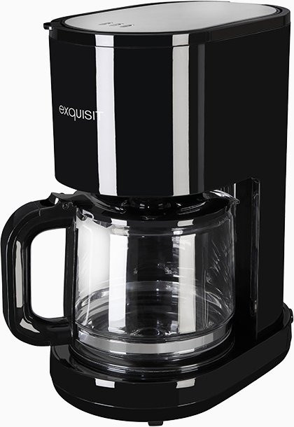 Exquisit KA 6103 sw Kaffeevollautomat in Schwarz und Silber mit Glaskanne - Bild 1