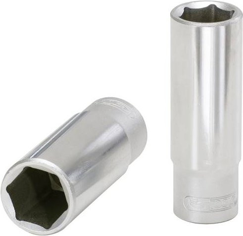 KS Tools 1/2" CLASSIC Sechskant-Stecknuss lang 12mm aus Chrom-Vanadium in Silber - Bild 1