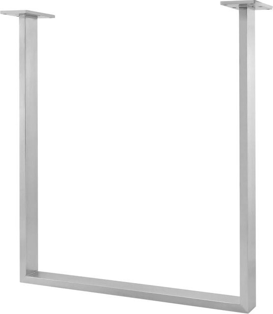 Simausrom Tischkufe Regular Slim aus Edelstahl gebürstet in Silber - Bild 1