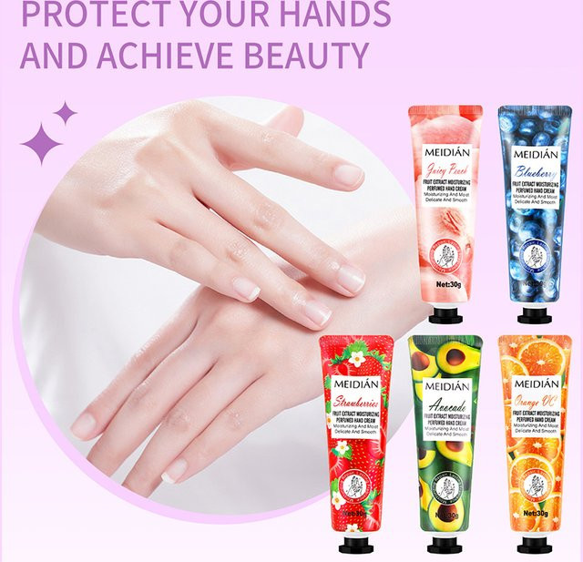Meidian Handcreme-Set, 5 Stück, Fruchtduft - Bild 1