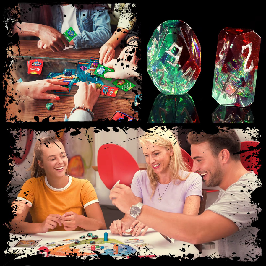 ZHOORQI Dungeons and Dragons Würfelset, Harz, mit Box - Bild 4