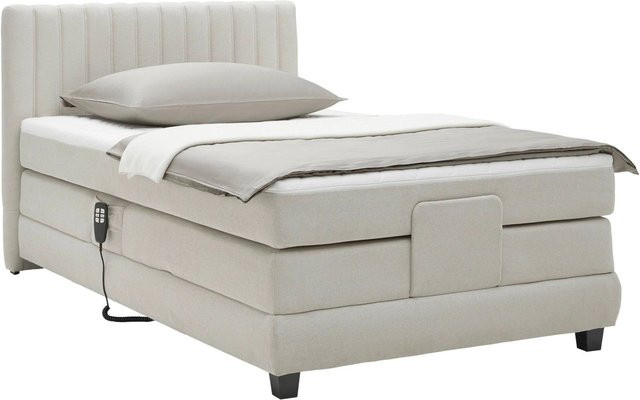 Premium Living Boxspringbett Dixon Beige mit Taschenfederkern B/T: 100 x 200 cm - Bild 1