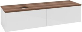 V&B Waschtischunterschrank Antao ohne Frontstruktur, weiß lackiert, Wandmontage, B/T: 160 x 50 cm - Bild 1