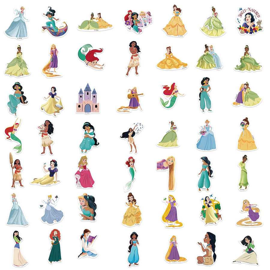 Disney Cartoon Prinzessinnen Aufkleber, 10-teiliges Set - Bild 3