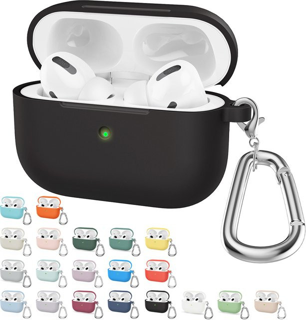 Silikon-Kopfhörerhülle für Apple AirPods Pro in Blau und Schwarz - Bild 1