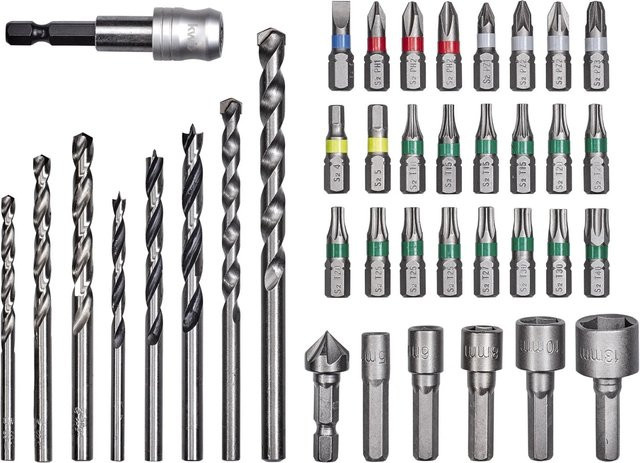 Einhell Bit-Bohrer-Set 39-teilig in L-Box, Schwarz-Rot - Bild 2