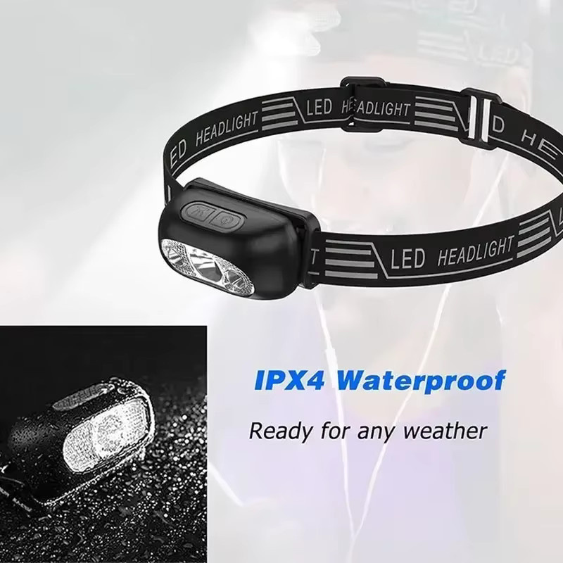 NEWBIRTH Sensor-LED-Stirnlampe in Schwarz, wiederaufladbare tragbare Stirnlampe mit Bewegungssensor für Camping und zum Lesen - Bild 4