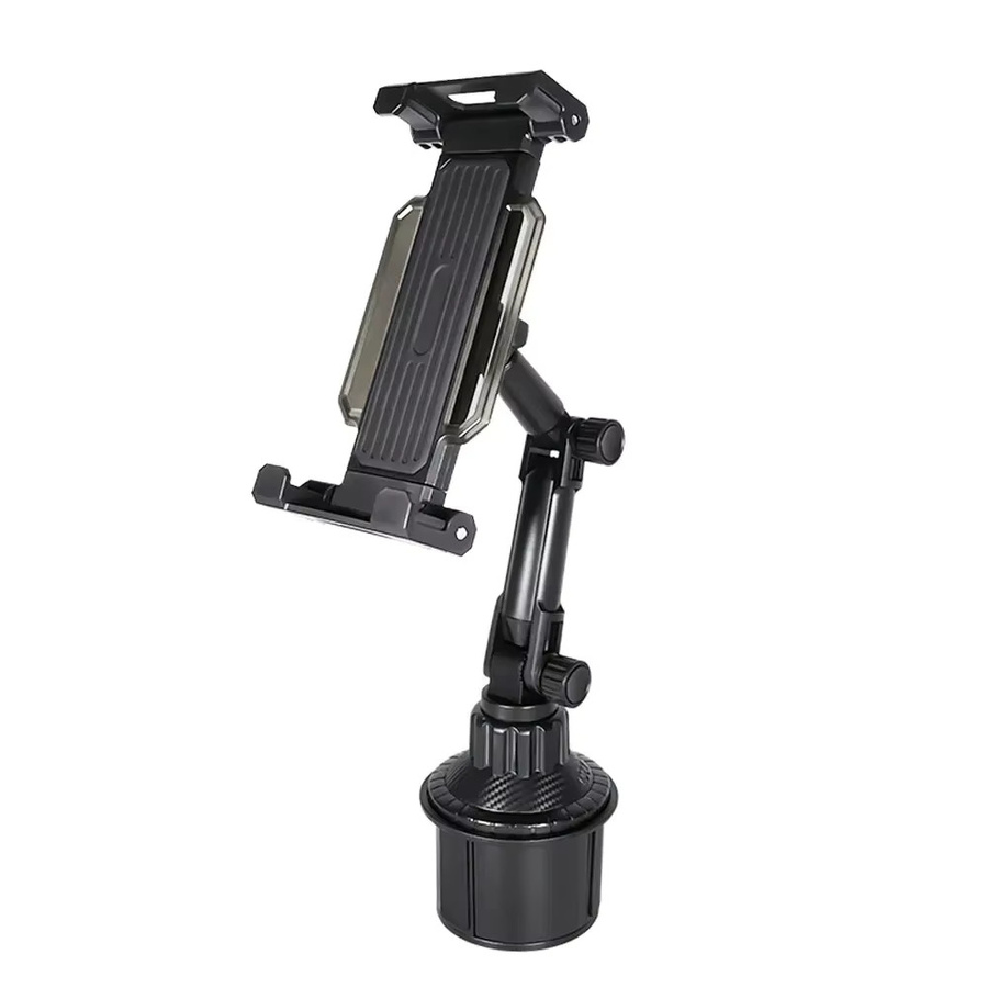 Auto-Cup-Slot Tablet-Ständer mit 360-Grad-Verstellbarkeit und rutschfester Basis in Schwarz - Bild 7