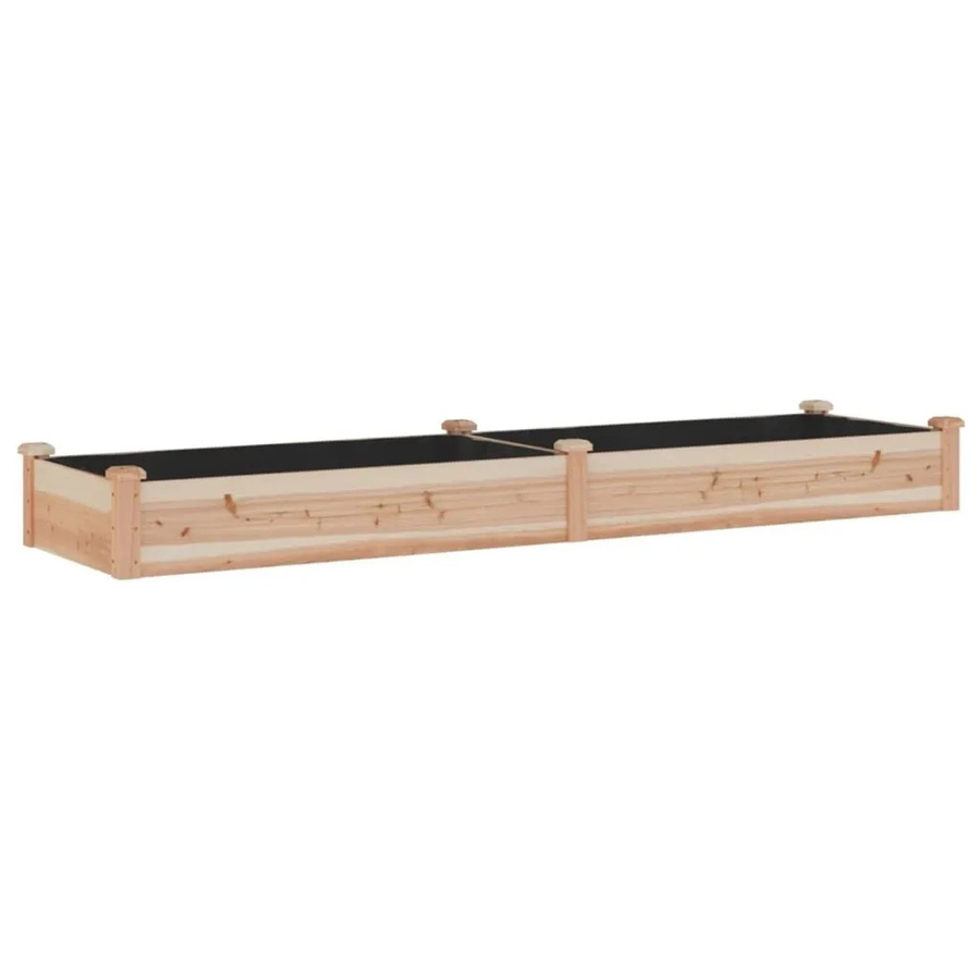 vidaXL Hochbeet aus Massivholz Tanne in Braun mit Einsatz, B/T/H: 240 x 60 x 25 cm - Bild 2