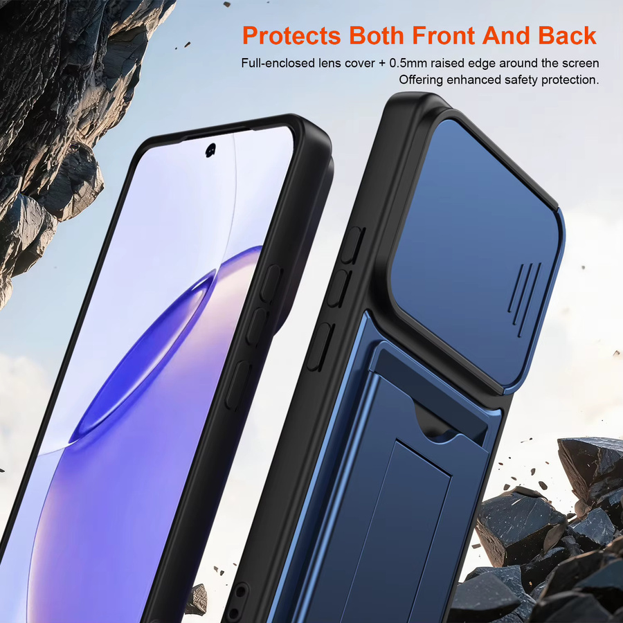 Stoßfeste Handyhülle für OPPO Realme 16 Pro Plus 16Pro 5G in Schwarz mit Kartenhalter und Linsenschutz - Bild 5
