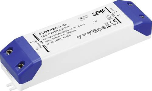 Self Electronics SLT30-24VLG-ES LED-Treiber Konstantspannung 30W 24.0 V/DC 0 - 1.25A in Weiß - Bild 1