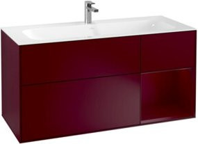 V&B Finion Waschtischunterschrank mit LED-Wandbeleuchtung in Peony Matt, Breite: 119,6 cm, Tiefe: 59,1 cm - Bild 1