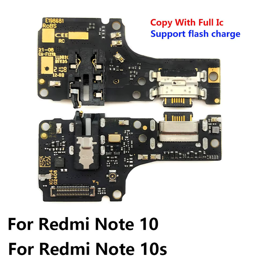 Xiaomi USB-C Ladeport Dock Ladegerät Connector Board Flex Kabel für Redmi Note 10 10s 11 12 13 Pro Plus 4G 5G in Schwarz - Bild 2