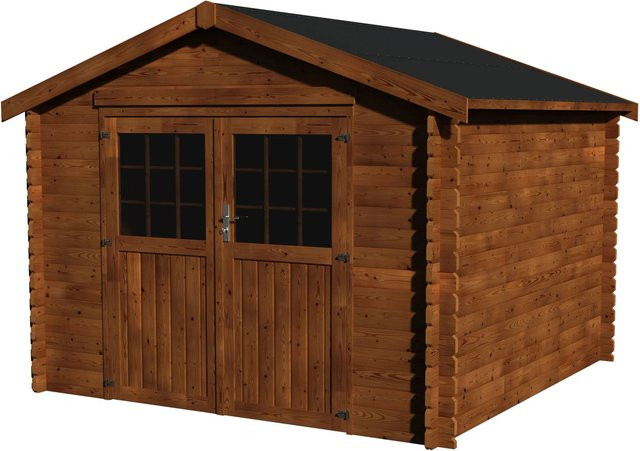 Decor et Jardin Gartenhaus Valodeal Kessdr. Imp. in Braun mit Satteldach und Blockbohlenbauweise, B: 317 cm, T: 313 cm - Bild 1