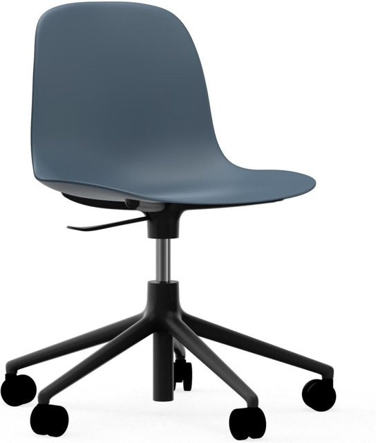Normann Copenhagen Form Drehstuhl mit Rollen in Blau aus Aluminium und Polypropylen - Bild 1