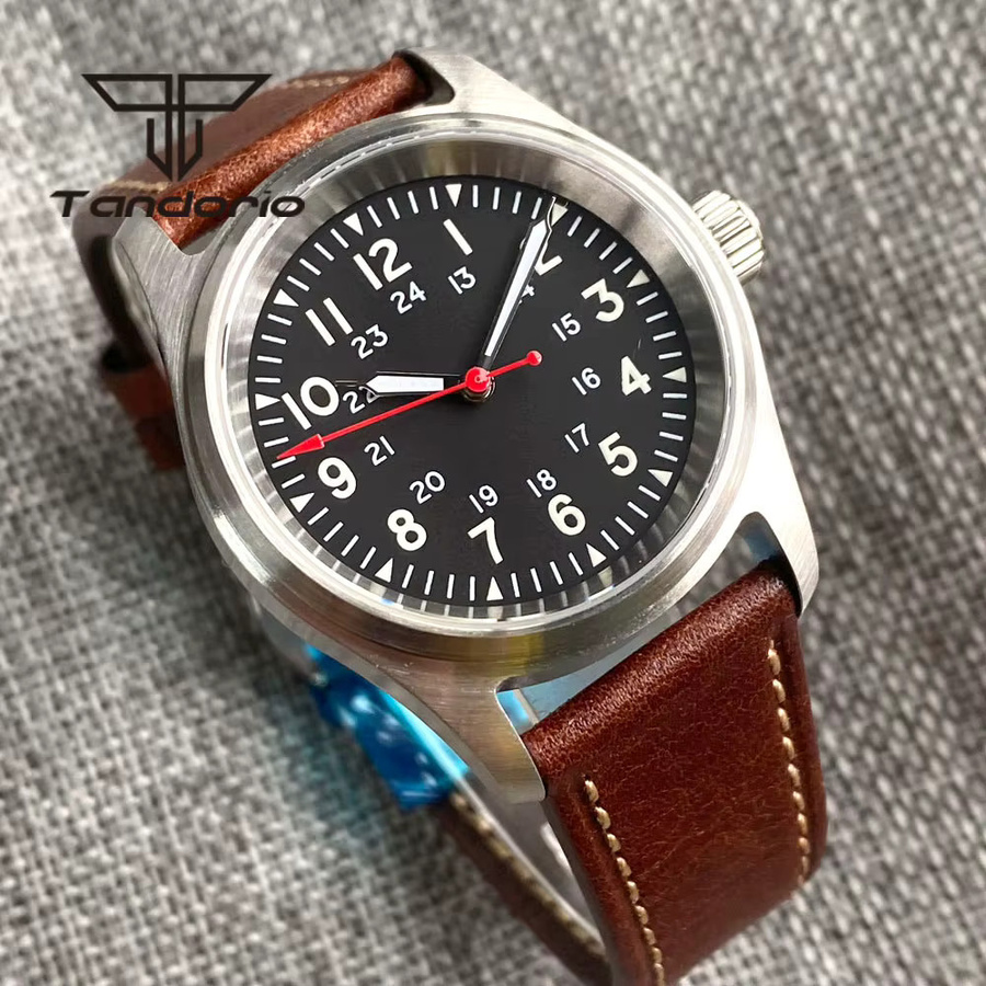 Tandorio Armbanduhr Automatik, Pilot, Saphirglas, 36 mm, Unisex - Bild 2