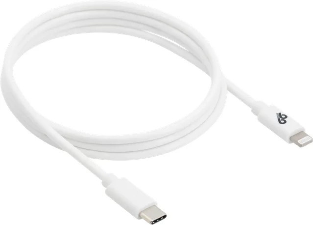 99VOLTS USB-C auf Lightning Ladekabel und Synchronisationskabel, Weiß, Länge: 0,35 m - Bild 1