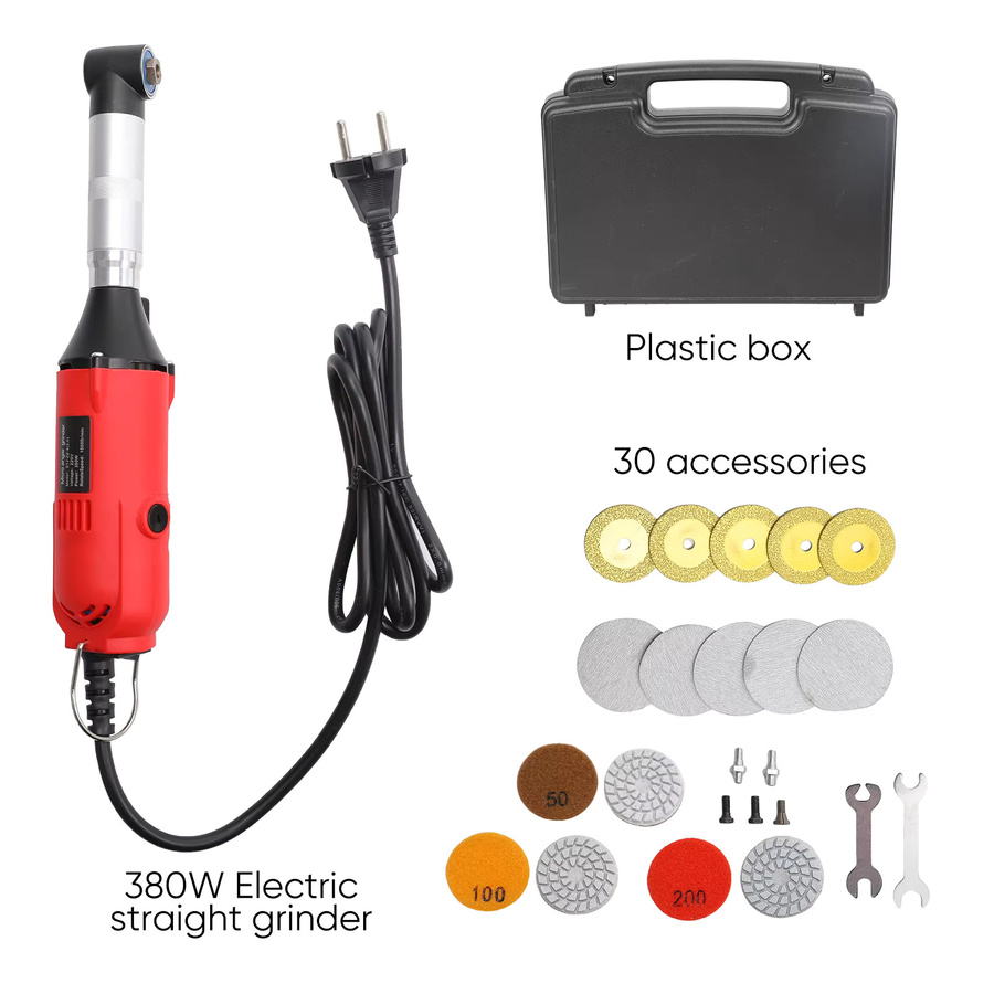 DWiusty Elektrische Schleifmaschine für Keramikfliesen mit 6 Geschwindigkeitsstufen, 380 W, Rot - Bild 4