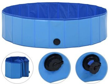 VidaXL Hunde-Pool blau aus PVC, Durchmesser: 1,2 m, Höhe: 30 cm - Bild 1
