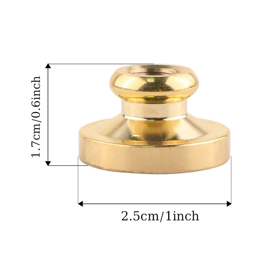 Abnehmbarer Wachssiegelstempel aus Messing in Gold mit Grusel-Motiv Hütte von Horror und Kürbis-Schmetterlingsfee für Umschläge und Einladungen - Bild 1