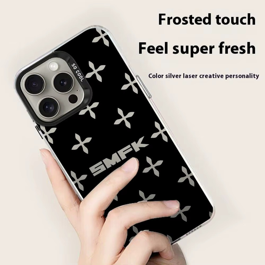 S-SMFK Handyhülle für iPhone 11 bis iPhone 17 Air Pro Max, bunt plattiert, rutschfest und Anti-Fingerabdruck-Schutz - Bild 2