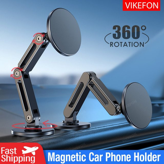 Magnetische Universal Auto Halterung aus Legierung für Dashboard und Smartphone in Schwarz - Bild 1