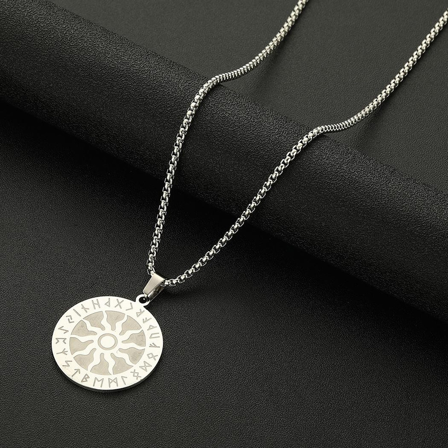 Wucifang Jewelry Anhänger Halskette, Edelstahl, Silber, Unisex - Bild 2