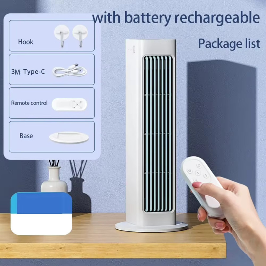 Wandmontierter flügelloser Turmventilator von APWIKOGER in Weiß mit 3 Modi und starkem Wind für Schlafzimmer und Wohnzimmer - Bild 2