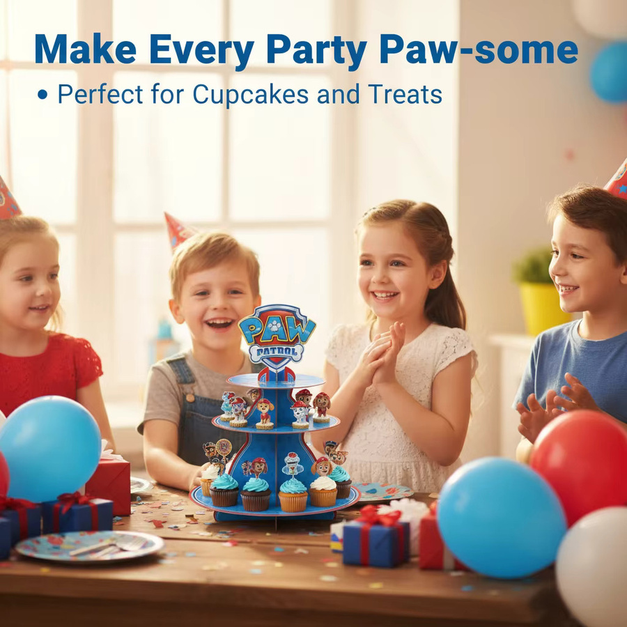 Paw Patrol Dreistufiger drehbarer Tortenständer, Geburtstagsparty-Dessert-Display - Bild 5