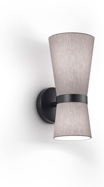 Knapstein Yuna-W Wandleuchte in Schwarz-Grau, dimmbar und verstellbar mit E14 Fassung - Bild 1