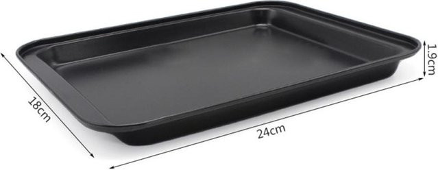 Rechteckiges Backblech Liuzh mit Antihaftbeschichtung, Grau, B: 24 cm, T: 18 cm, H: 2 cm - Bild 1