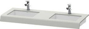 Duravit Waschtisch-Konsole DuraStyle in Betongrau Matt mit 2 Ausschnitten, B: 200 cm, T: 55 cm, H: 10 cm - Bild 1