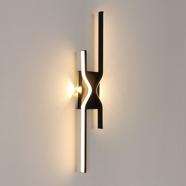 Moderne LED-Wandleuchte in Schwarz mit Up-Down-Lichtfunktion, 25 W, Warmweiß 3000 K für Wohnzimmer, Schlafzimmer, Flur und Treppenbereich - Bild 1