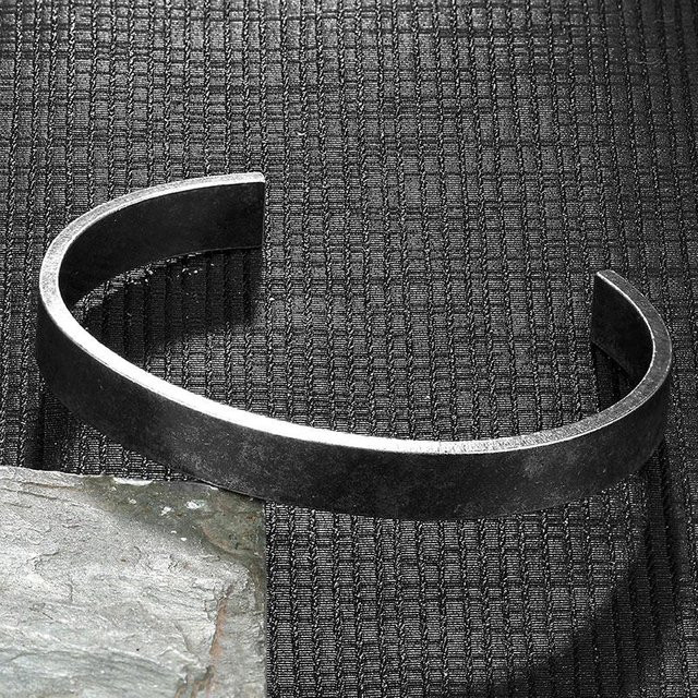 YULIN Armband, Edelstahl, Schwarz, Vintage, Herren, 58-60mm - Bild 1