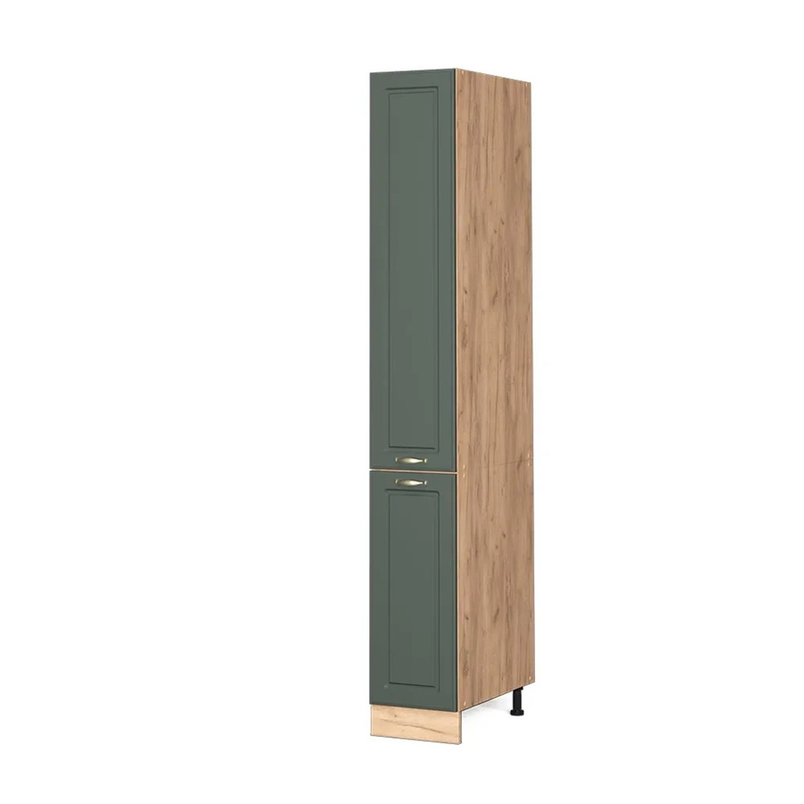 Vicco Apothekerschrank Fame-Line in Dunkelgrün und Gold im Landhausstil, B/T/H: 30,0 x 48,04 x 206,8 cm - Bild 2