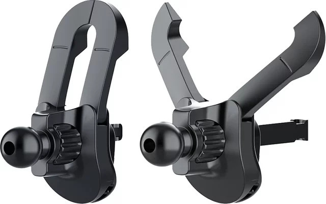 VIKEFON Universal Air Vent Clip in Schwarz für Auto Telefonhalterungen und kabellose Ladegeräte mit 17mm Kugelkopf - Bild 1