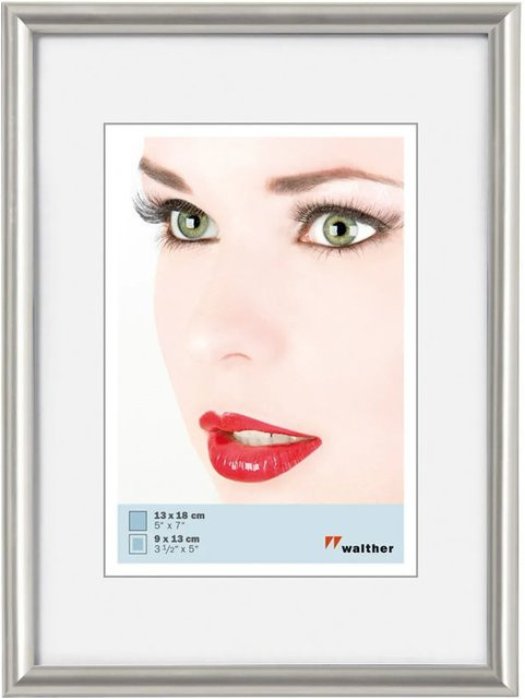 Walther Design Galeria Kunststoff Bilderrahmen Silber, Breite: 10 cm, Höhe: 15 cm - Bild 1